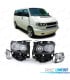 FAROS VOLKSWAGEN VW T4 CARAVELLE MULTIVAN 97-03 OJOS DE ANGEL FONDO NEGRO
