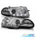 FAROS OPEL ASTRA F 94-98 LUZ DIURNA LED FONDO CROMO