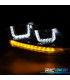 FAROS VOLKSWAGEN VW GOLF 7 12-17 U-TYPE DRL DINAMICOS NEGRO LINEA ROJA