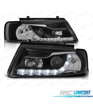 FAROS VOLKSWAGEN VW PASSAT B5 96-00 LUZ DIURNA FONDO NEGRO