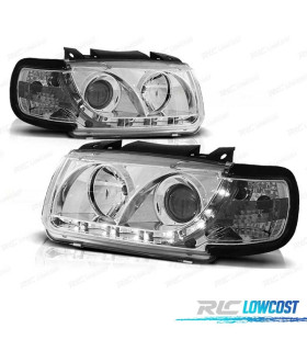 FAROS VOLKSWAGEN VW POLO 6N 94-99 HATCHBACK LUZ DIURNA LED CROMADOS