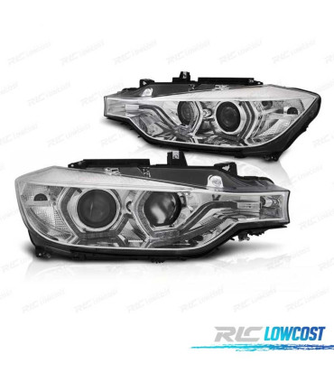 FAROS BMW F30 F31 11-15 XENON AFS OJOS ANGEL LED DRL CROMO