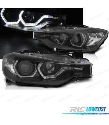 FAROS BMW F30 F31 11-15 XENON AFS OJOS ANGEL DRL LED NEGROS