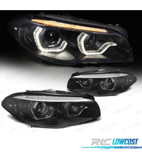 FAROS BMW F10 F11 10-13 XENON AFS OJOS ANGEL 3D LED DRL DINAMICOS NEGROS