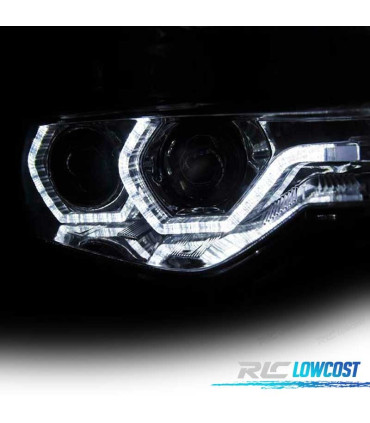 FAROS BMW F30 F31 11-15 XENON AFS OJOS ANGEL DRL LED CROMO ELECTRICO