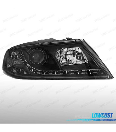 FAROS SKODA OCTAVIA 2 04-08 XENON LUZ DIURNA LED NEGRO