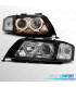 FAROS AUDI A6 99-01 XENON OJOS ANGEL LED FONDO NEGRO
