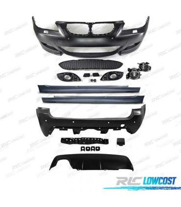 KIT CARROCERIA BMW E61 TOURING 03-07 LOOK M5 PDC SRA + ANTINIEBLAS