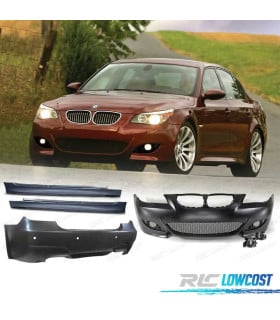 KIT CARROCERIA BMW E60 03-07 CON LAVAFAROS Y ANTINIEBLAS LOOK M5