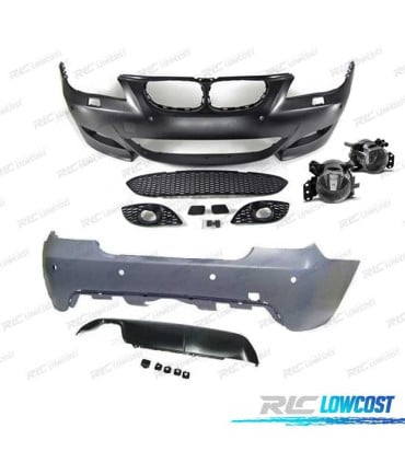 KIT CARROCERIA BMW E60 03-07 LOOK M5 PDC SRA + NIEBLAS