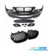 PARAGOLPES + PARRILLAS BMW E60 03-07 LOOK M5 NEGRO BRILLO PDC SRA