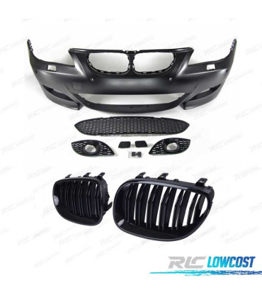 PARAGOLPES + PARRILLAS DOBLE BMW E60 03-07 LOOK M5 PDC SRA