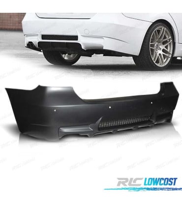 PARAGOLPES TRASERO BMW E90 LOOK M3 PDC SALIDA DOBLE IZQ