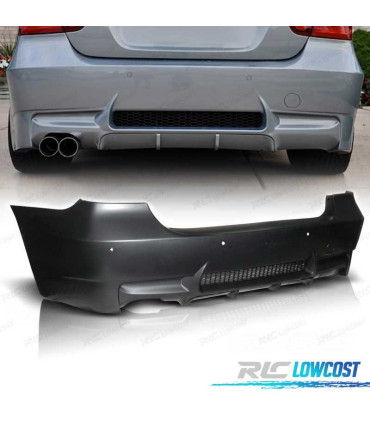 PARAGOLPES TRASERO BMW E90 LOOK M3 PDC SALIDA DOBLE IZQ