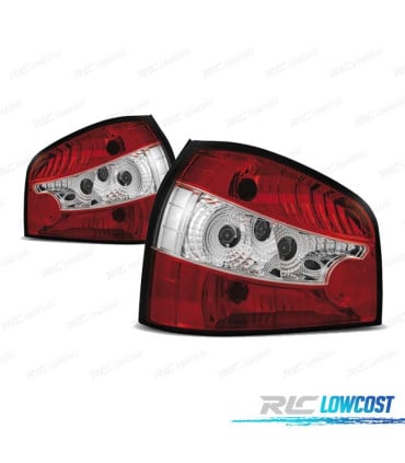 PILOTOS AUDI A3 8L 96-00 ROJO BLANCO LEX