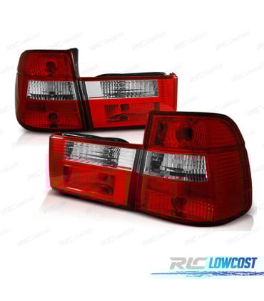 PILOTOS BMW E34 TOURING 91-96 ROJO CROMO LEX