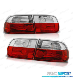 PILOTOS HONDA CIVIC 91-95 3D ROJO BLANCO LEX