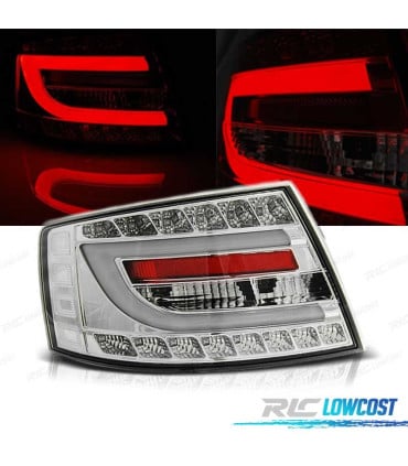 PILOTOS AUDI A6 C6 SEDAN 04-08 CROMADO LED 7PIN