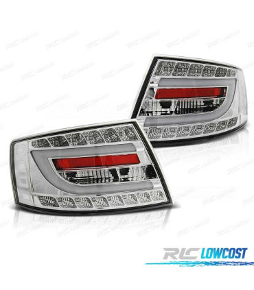 PILOTOS AUDI A6 C6 SEDAN 04-08 CROMADO LED 7PIN