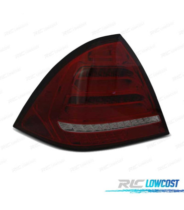 PILOTOS MERCEDES CLASE C W203 SEDAN 00-04 LED DINÁMICOS ROJO AHUMADO