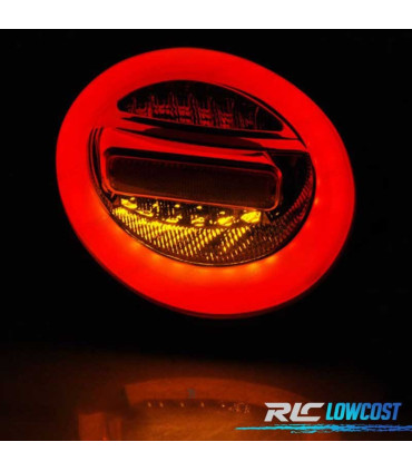 PILOTOS VOLKSWAGEN VW NEW BEETLE 98-05 HATCHBACK LED DINÁMICOS ROJO AHUMADO