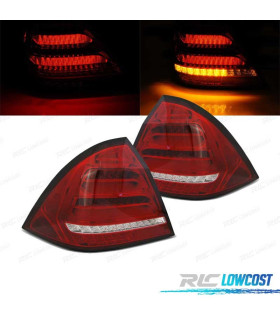 PILOTOS MERCEDES W203 SEDAN 00-04 LED DINÁMICOS ROJO BLANCO