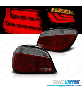 PILOTOS BMW E60 SEDAN 03-07 LED BAR ROJO AHUMADO