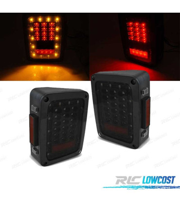 PILOTOS JEEP WRANGLER JK 07-18 LED AHUMADO