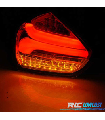 PILOTOS PARA FORD FOCUS MK3 HATCHBACK 15-18 LED DINÁMICOS ROJO AHUMADO