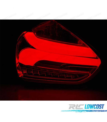 PILOTOS PARA FORD FOCUS MK3 HATCHBACK 15-18 LED DINÁMICOS ROJO AHUMADO