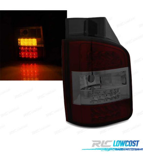 PILOTOS PARA VOLKSWAGEN VW T5 10-15 TRANSPORTER 2P LED ROJO AHUMADO