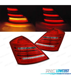 PILOTOS MERCEDES W221 CLASE S 05-09 LED DINÁMICO LOOK W222 ROJO BLANCO