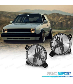 FAROS PARA VOLKSWAGEN VW GOLF MK2 83-91 CROMADO INTERNO