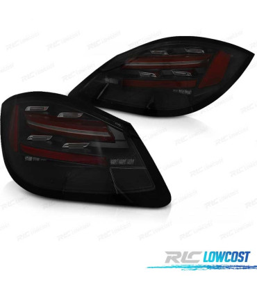 PILOTOS PARA PORSCHE BOXSTER CAYMAN 987 09-12 LED BAR DINAMICOS NEGROS AHUMADOS