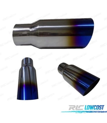 COLA ESCAPE REDONDA 61-90MM INOX CORTE DIAGONAL AZUL QUEMADO