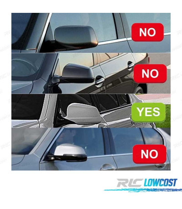 CARCASAS ESPEJOS RETROVISORES BMW F10 F11 F18 LOOK M 11-13 NEGRO BRILLO