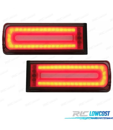 PILOTOS LED DINAMICOS MERCEDES CLASE G W463 07-17 ROJO AHUMADO LOOK AMG G55