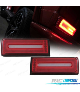 PILOTOS LED DINAMICOS MERCEDES CLASE G W463 07-17 ROJO AHUMADO LOOK AMG G55