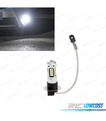 KIT BOMBILLAS LED ANTINIEBLAS H3 60 WATIOS CANBUS 30 SMD 6000 K