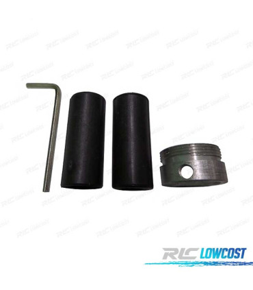 POMO CAMBIO CORTO TIPO CUERO NEGRO