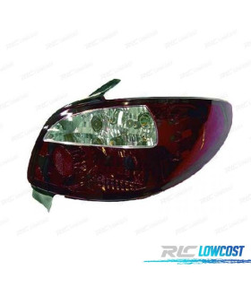 PILOTOS PEUGEOT 206 98-09 ROJO AHUMADO