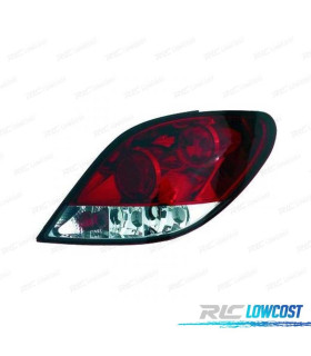 PILOTOS PEUGEOT 207 06-12 ROJO CROMO