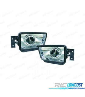FAROS ANTINIEBLAS BMW E34 88-95 CON LUPA FONDO CROMO