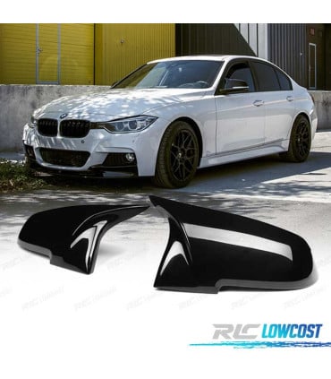CARCASAS ESPEJOS BMW F30 F31 F32 F33 F36 F20 F22 F34 LOOK M NEGRO BRILLO