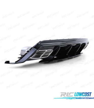 DIFUSOR MERCEDES CLASE A W176 12-18 LOOK A45 AMG NEGRO BRILLO + COLAS ESCAPE