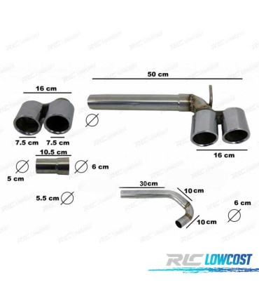KIT ESCAPE BMW F30 F31 LOOK M3 COLAS DOBLES AMBOS LADOS