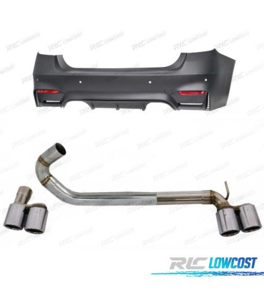 PARAGOLPES TRASERO BMW F30 LOOK M3 11-18 + KIT ESCAPE