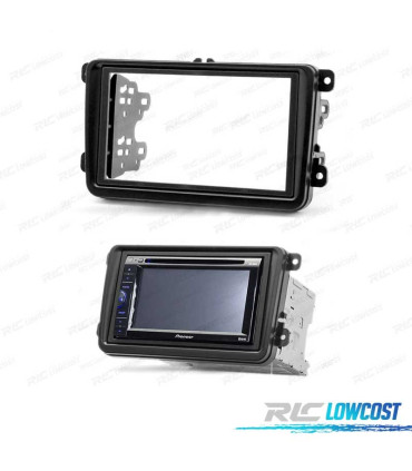 MARCO NEGRO RADIO 2-DIN PARA SEAT ALTEA LEON TOLEDO SKODA FABIA OCTAVIA SUPERB VOLKSWAGEN VW TIGUAN GOLF PASSAT POLO...