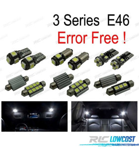 KIT 20 BOMBILLAS LED INTERIOR PARA BMW SERIE 3 E46 M3 318I 318TI 323I 323IS 325I 325XI 328I 99-05