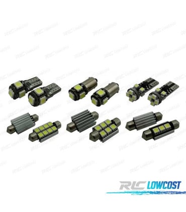 KIT 10 BOMBILLAS LED INTERIOR PARA RENAULT MEGANE II 2 MK2 COUPE 03-08